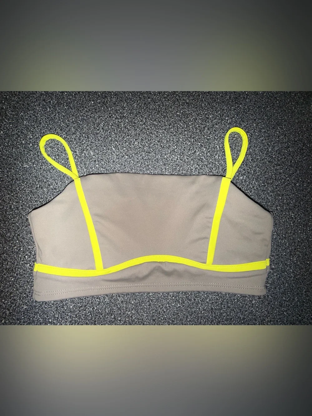 Tiger Friday Dance Top Light Brown Top with Yellow Trim Size Adult X-Small